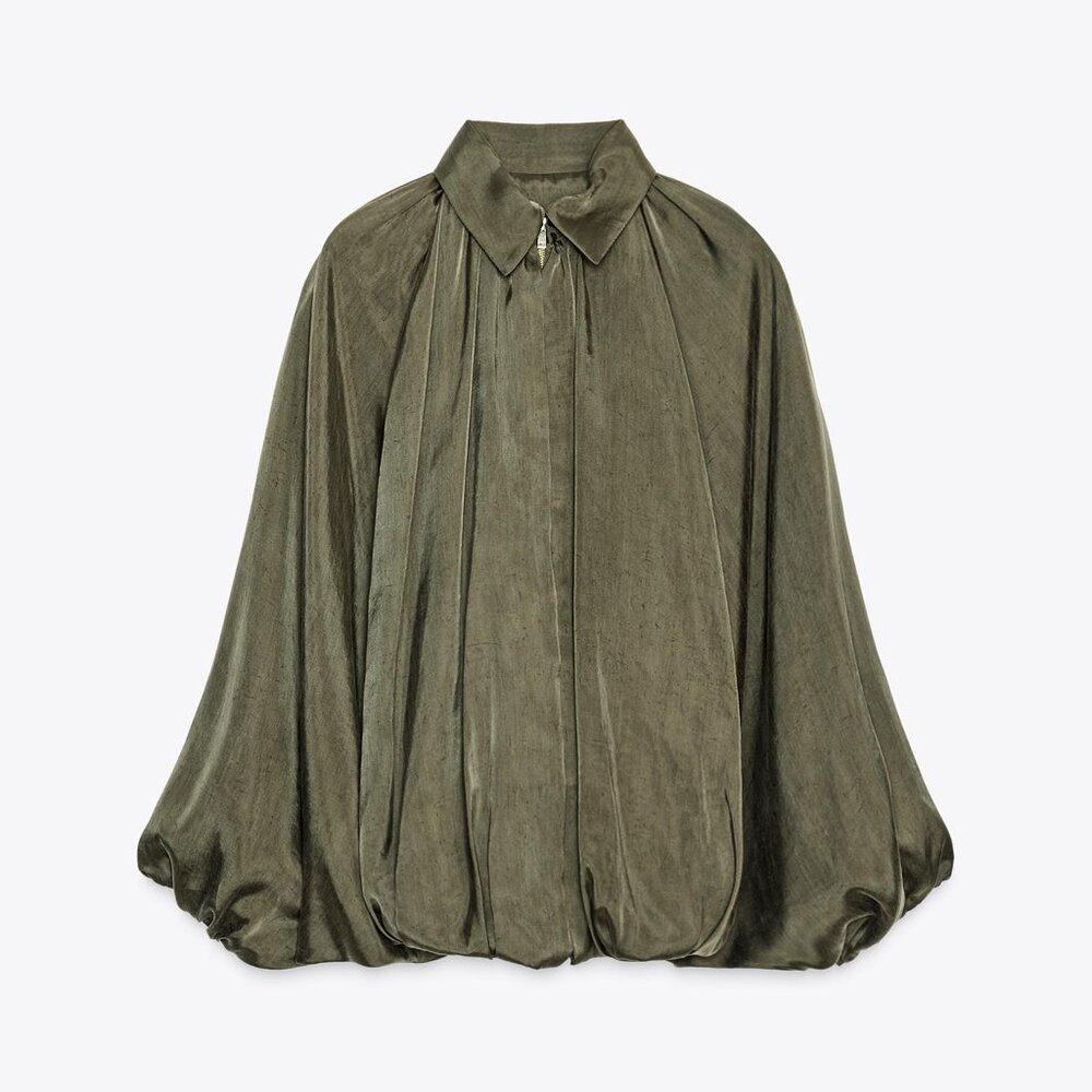 Viral Zara PUFFED BOMBER JACKET ZW COLLECTION M